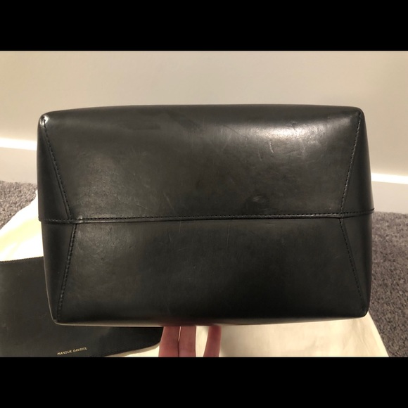 Mansur Gabriel Large Bucket Bag in Black/Flamma - Picture 8 of 12